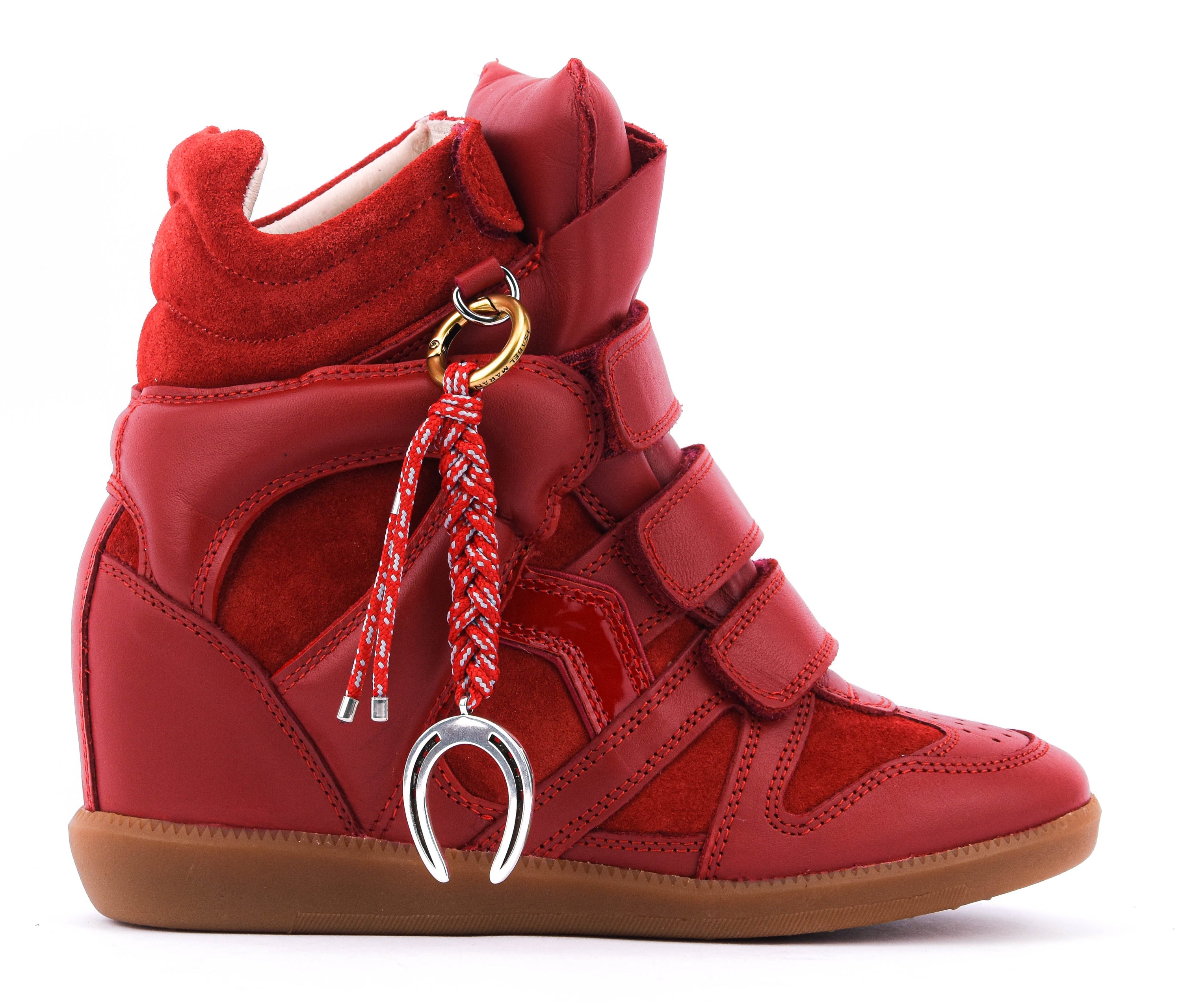 ISABEL MARANT HORSESHOE KEY RING RED SILVER