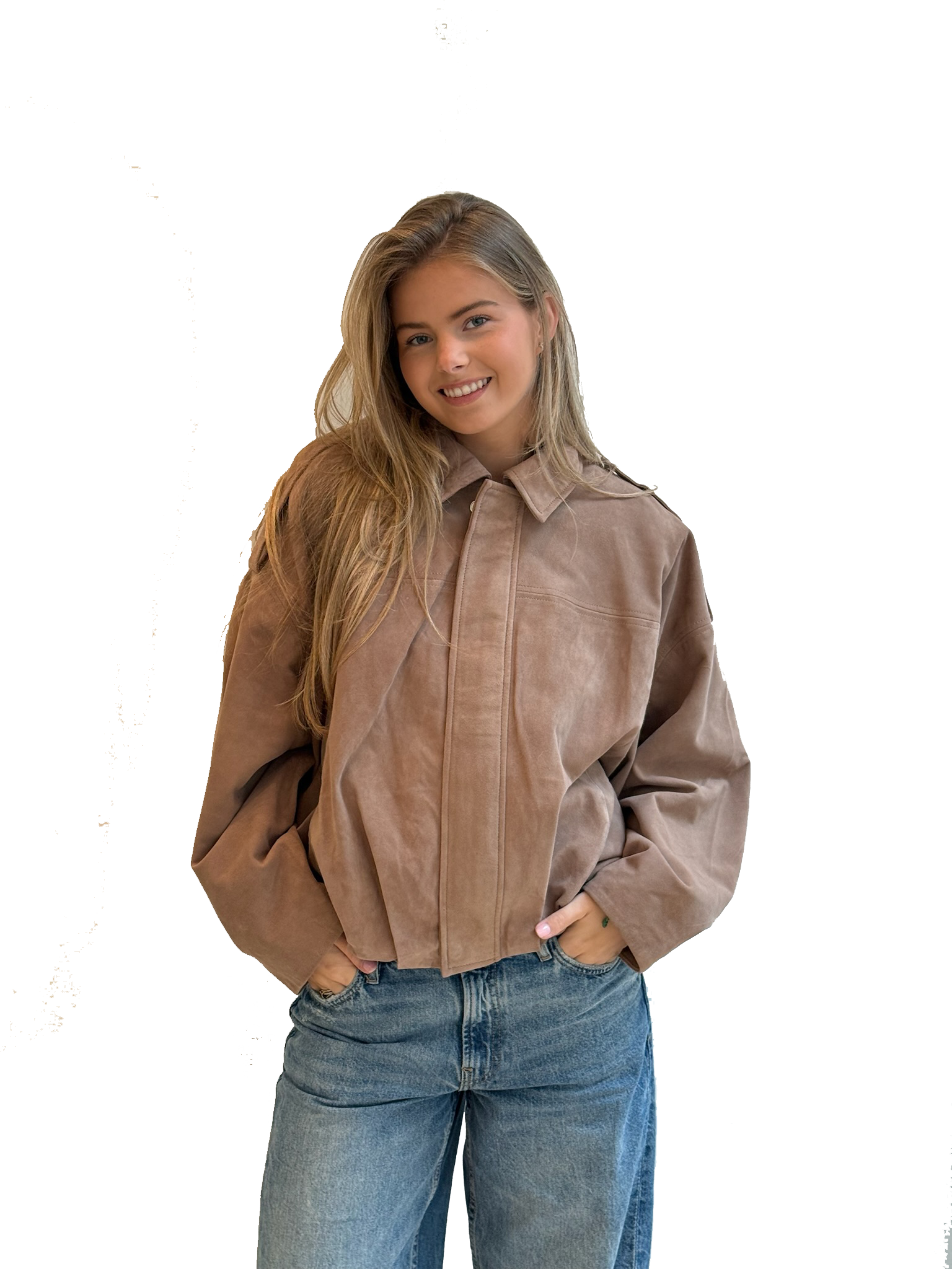 ALTER EGO MEGHAN BLOUSON JACKET DARK sand