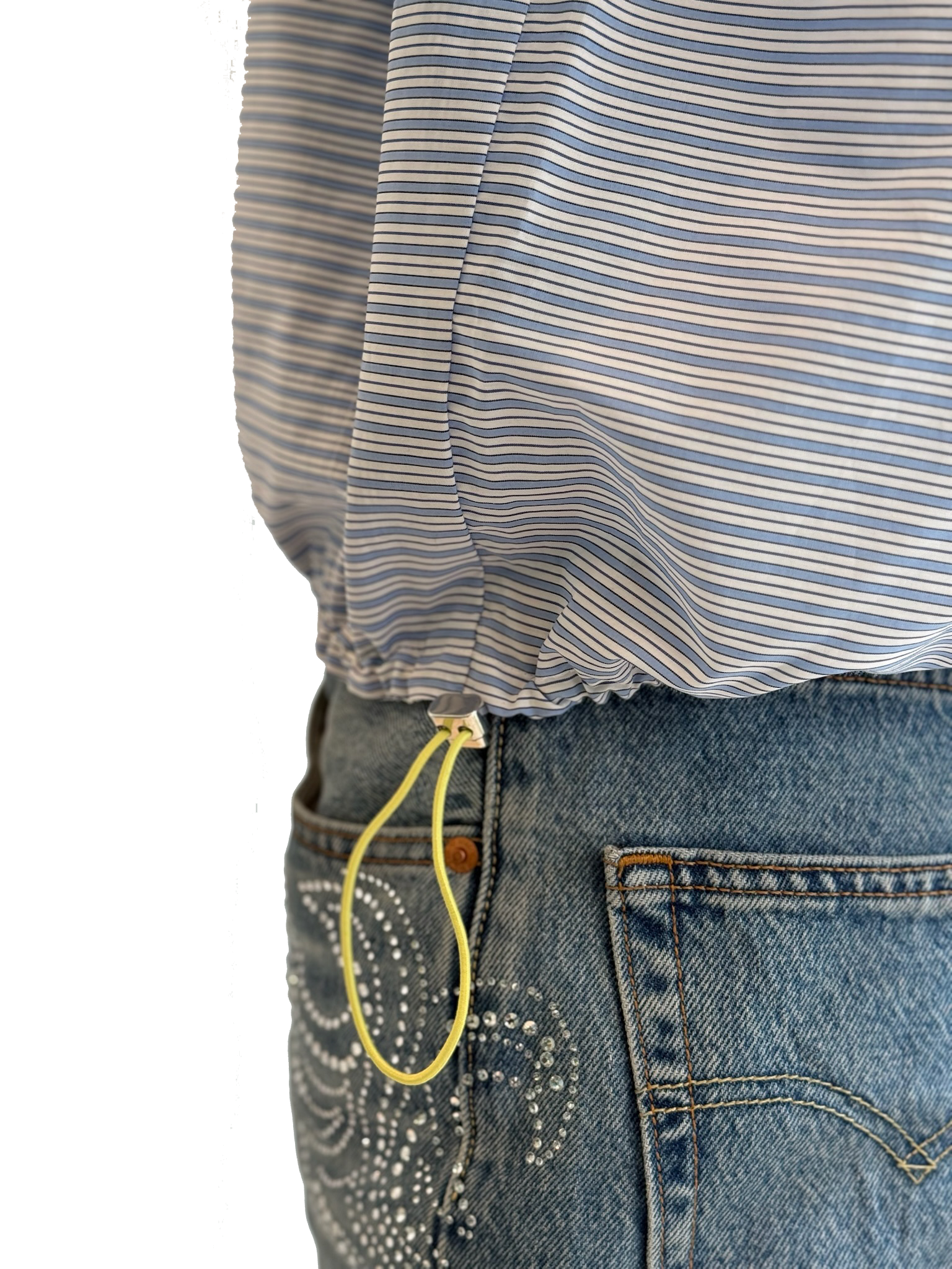 ACCADEMIA PETRA CROPPED SHIRT BLUE
