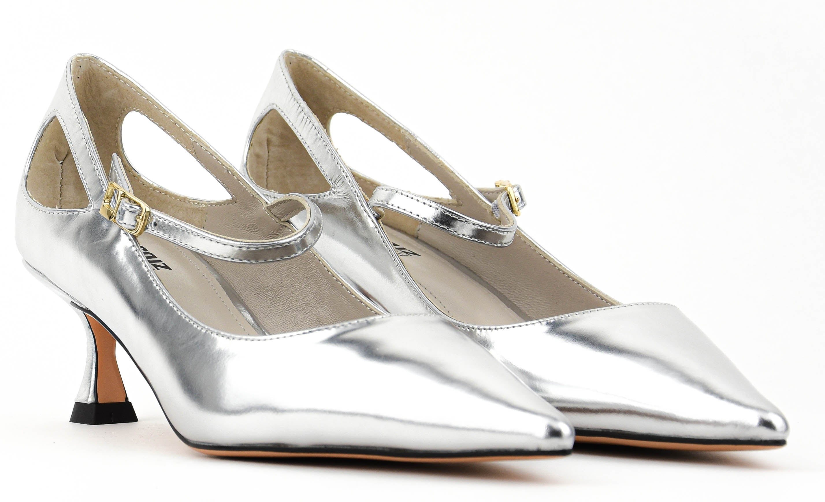 LOLA CRUZ X PAUL WARMER TINA PUMP SILVER