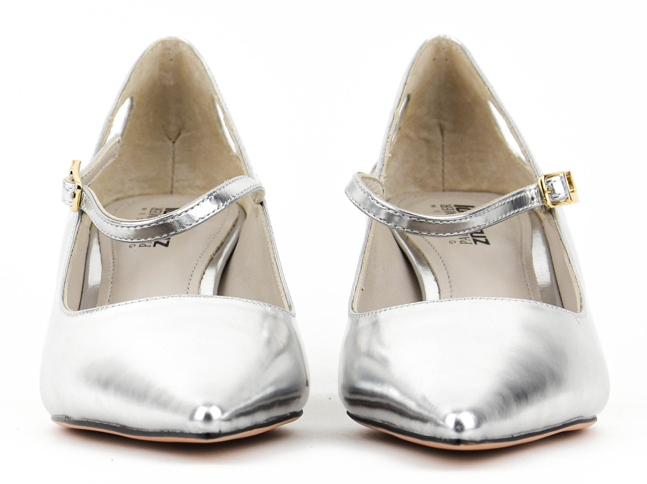 LOLA CRUZ X PAUL WARMER TINA PUMP SILVER