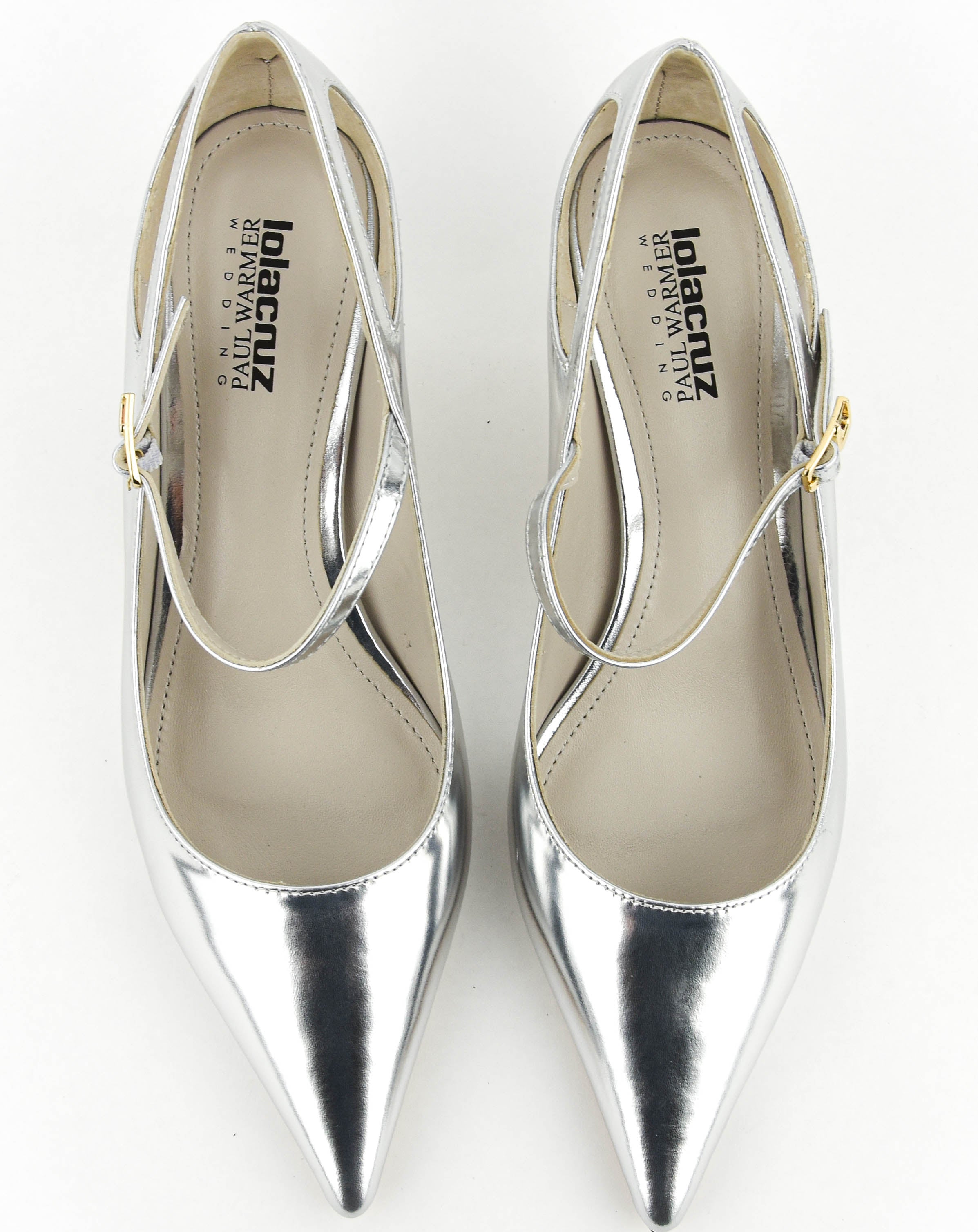 LOLA CRUZ X PAUL WARMER TINA PUMP SILVER