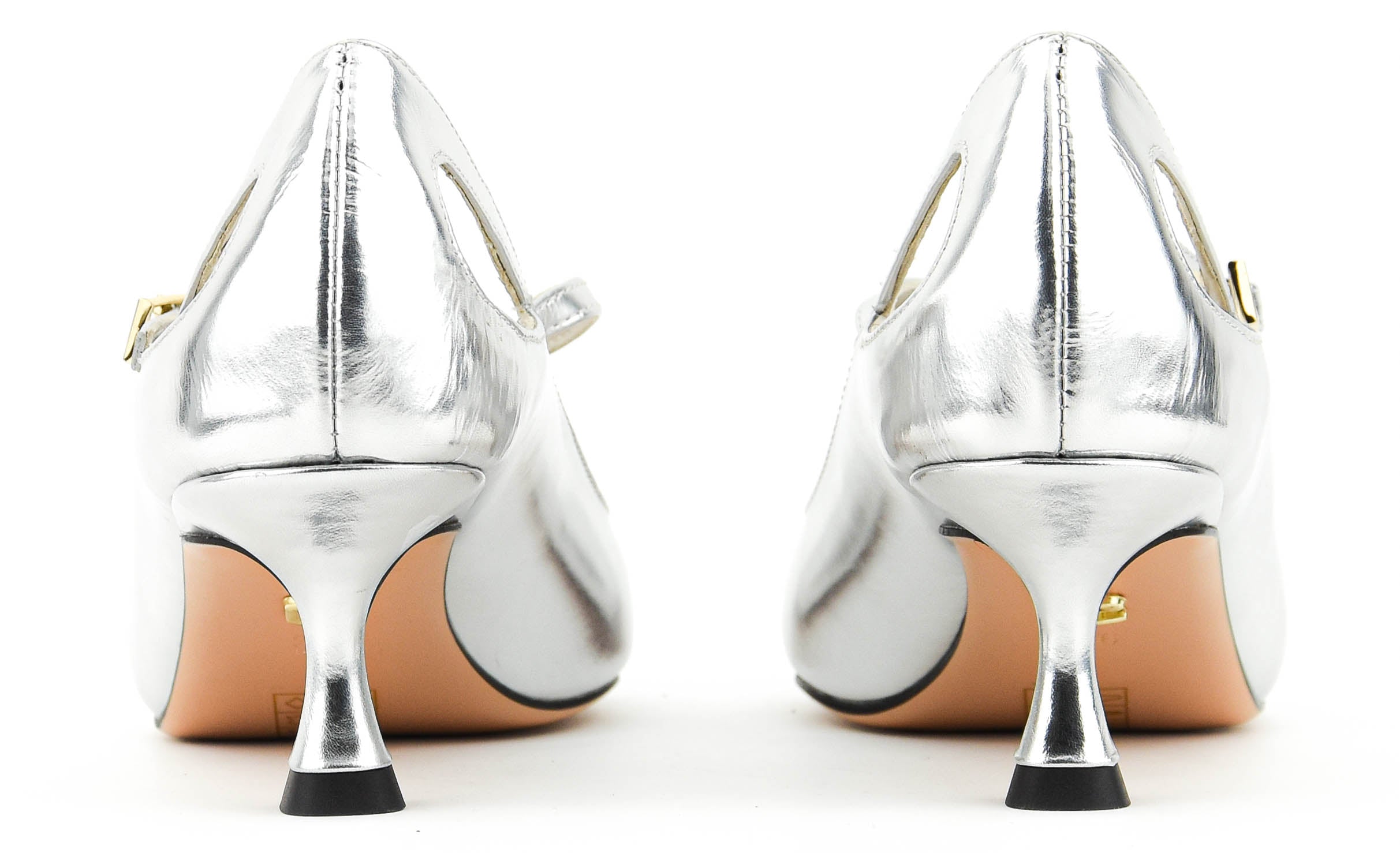 LOLA CRUZ X PAUL WARMER TINA PUMP SILVER