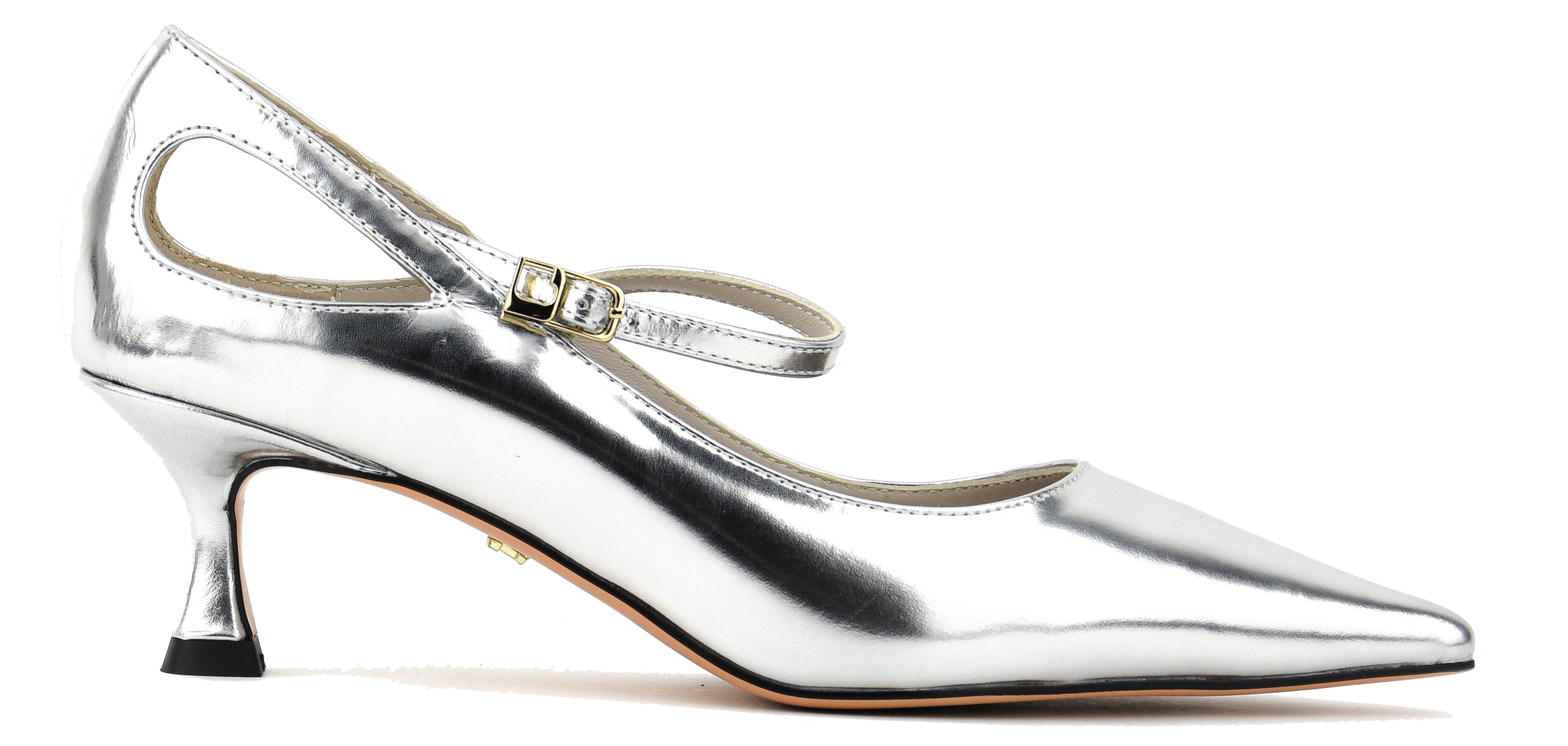 LOLA CRUZ X PAUL WARMER TINA PUMP SILVER