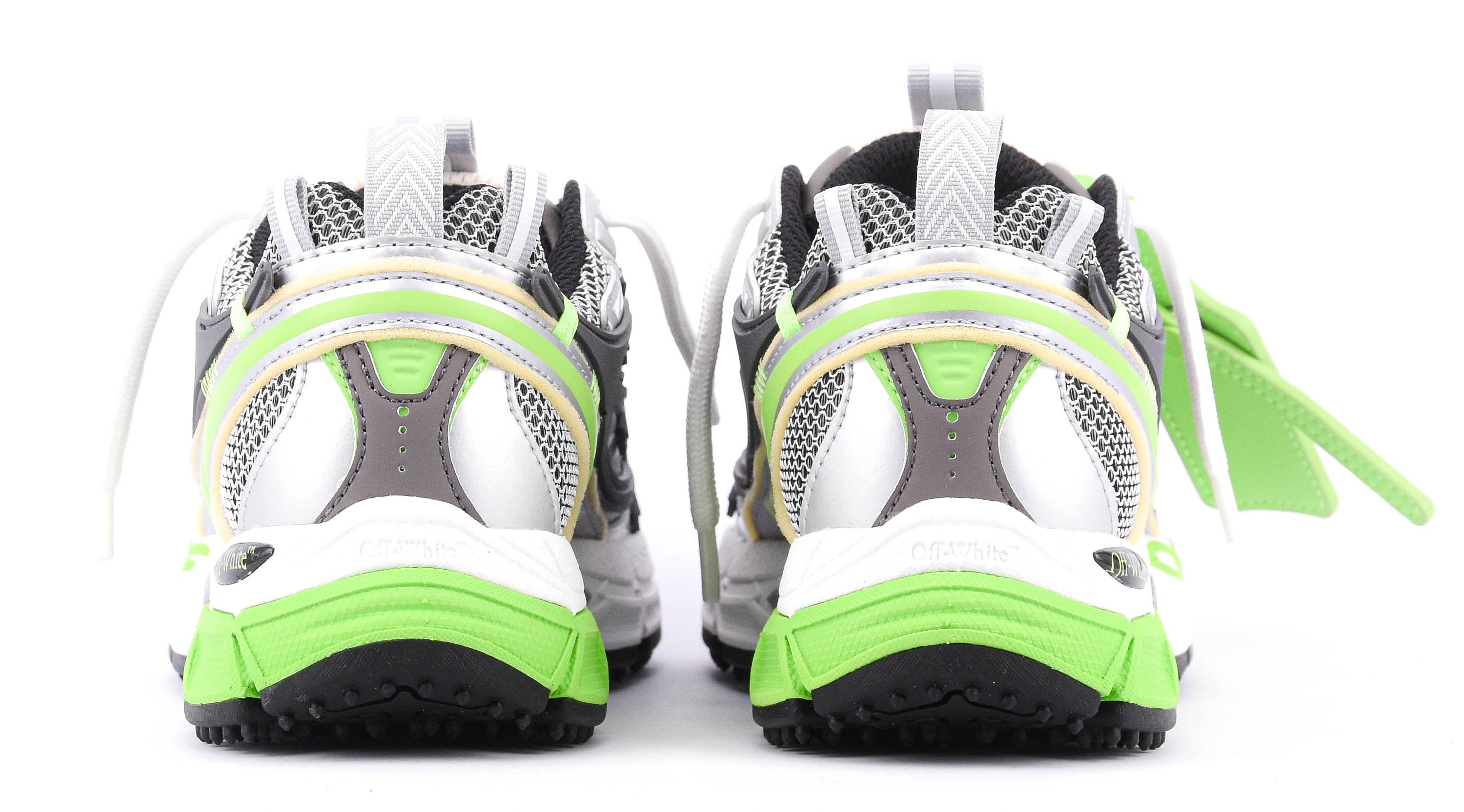 OFF WHITE BE RIGHT BACK GREY/NEON GREEN