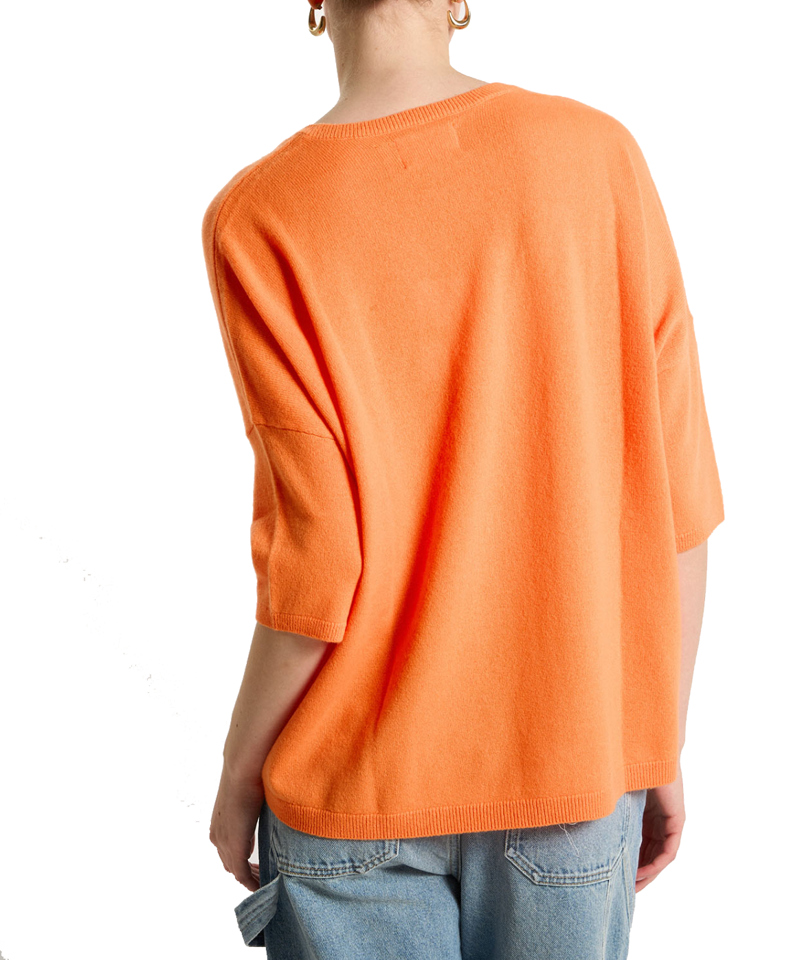 LES TRICOTS DE LEA CASHMERE PULL FLUO ORANGE