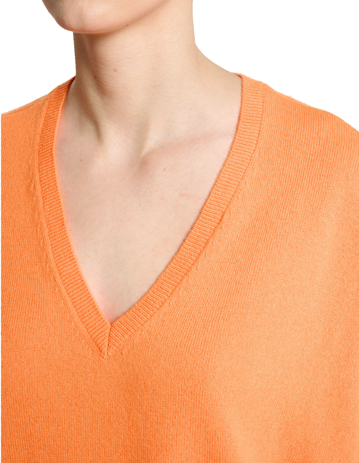 LES TRICOTS DE LEA CASHMERE PULL FLUO ORANGE