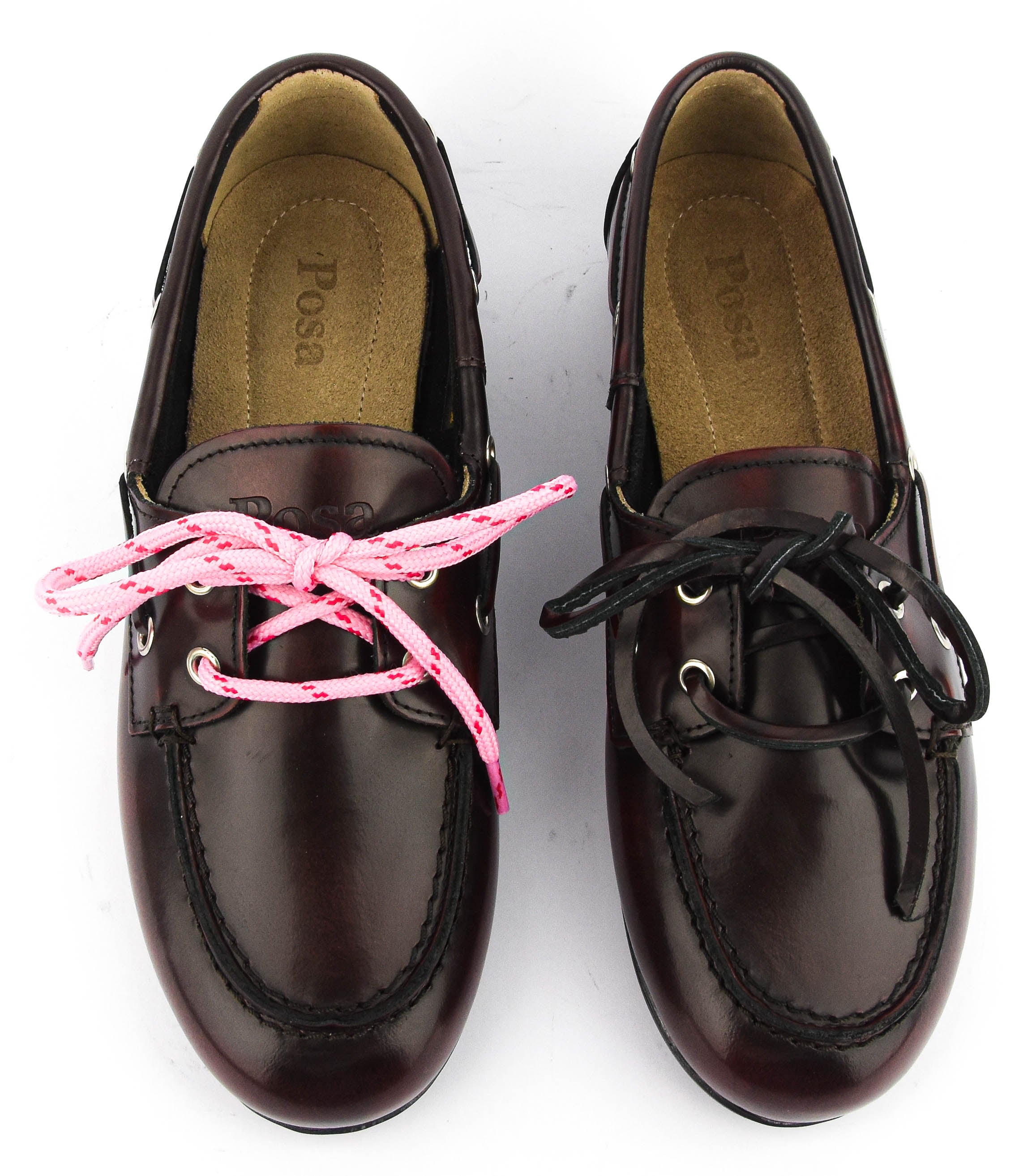 POSA BOAT LOAFER BRUSHED BURGUNDY