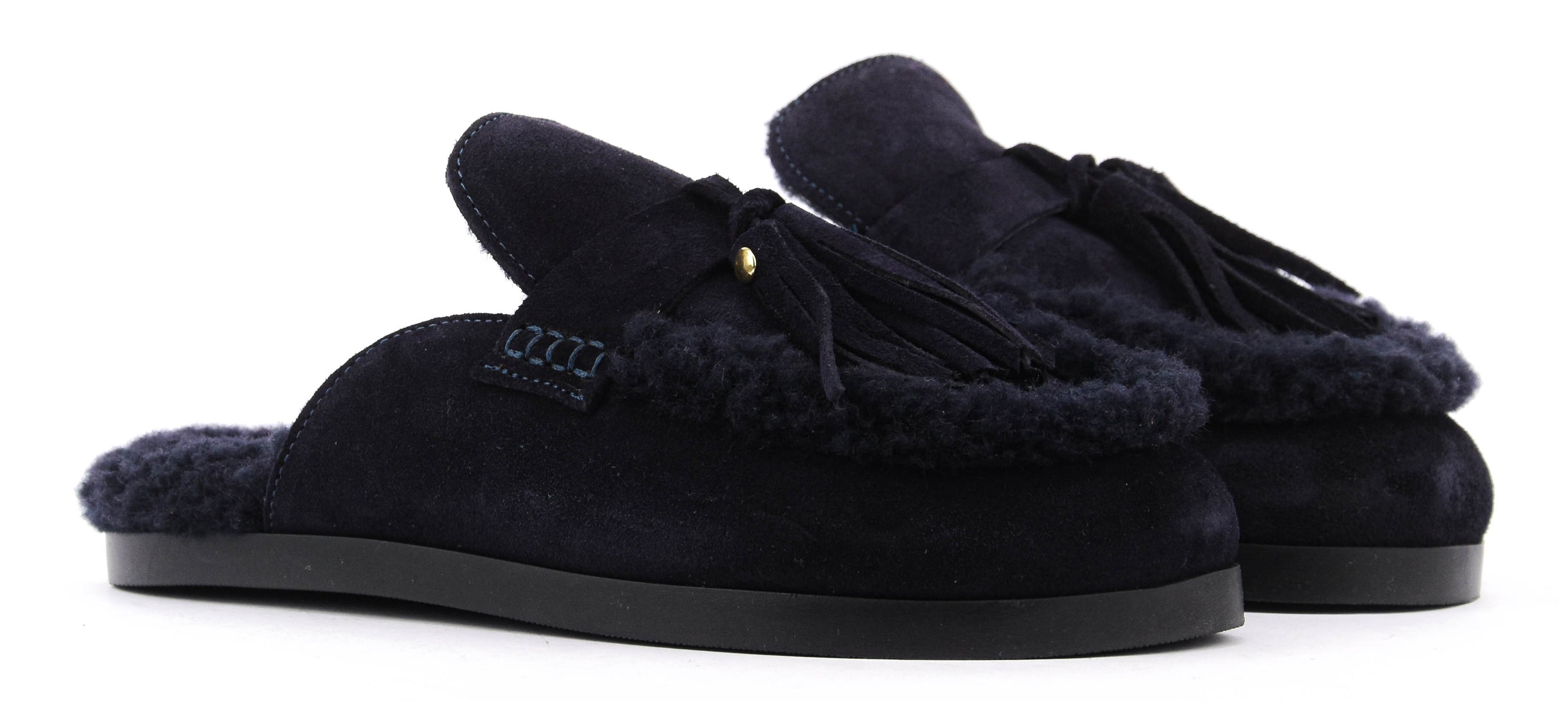 POSA RANCH TASSEL MULE NIGHT BLUE