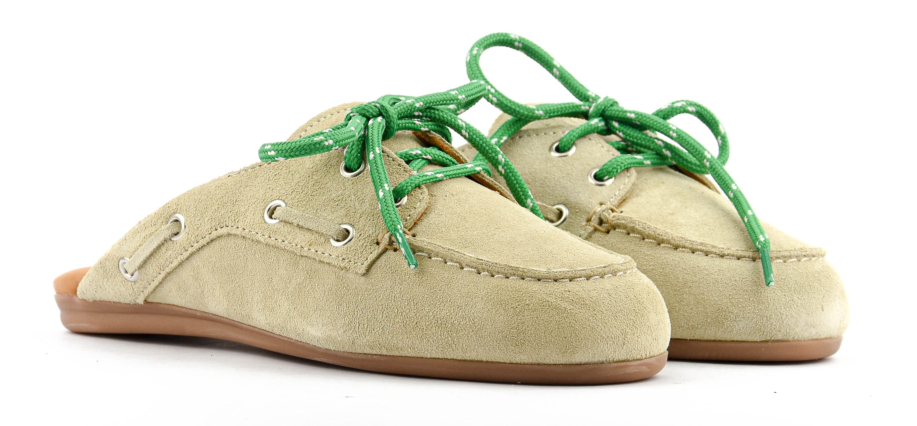 POSA BOAT LOAFER MULE LIGHT TAUPE