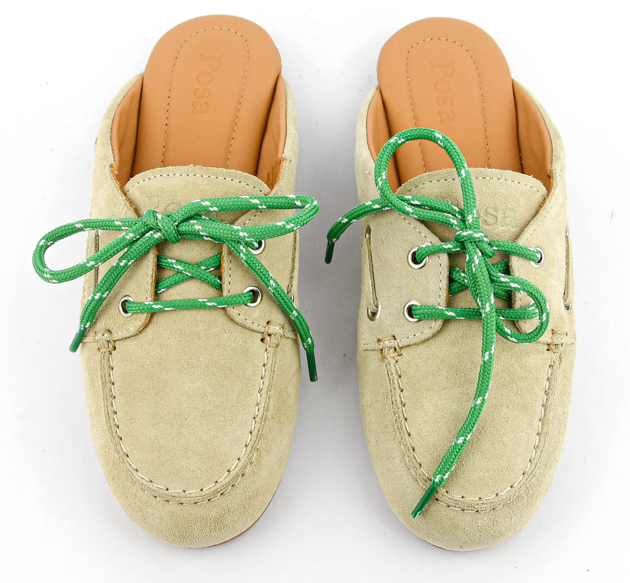 POSA BOAT LOAFER MULE LIGHT TAUPE