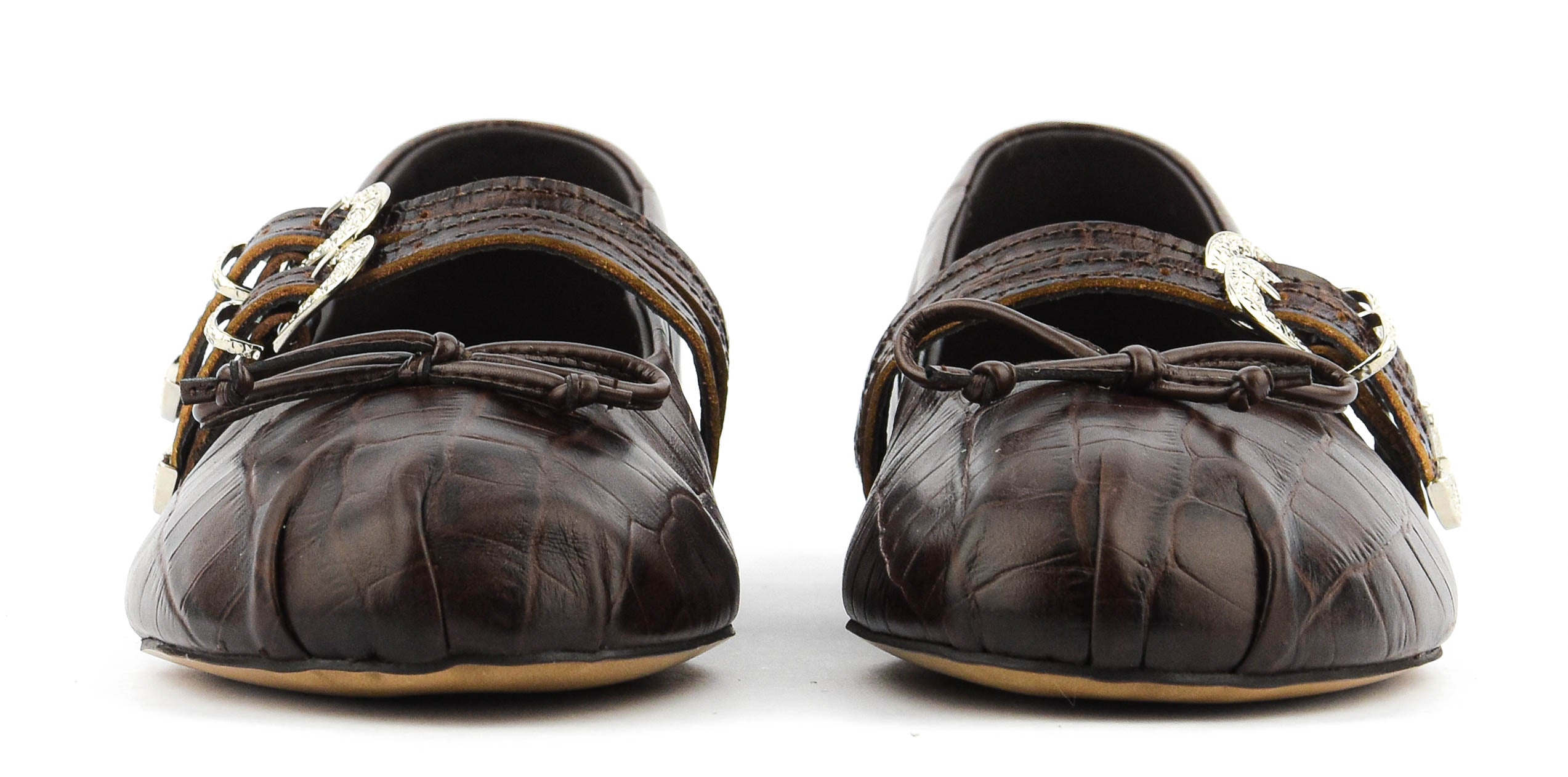 POSA VITA BALLERINA WESTERN CROCO DARK BROWN