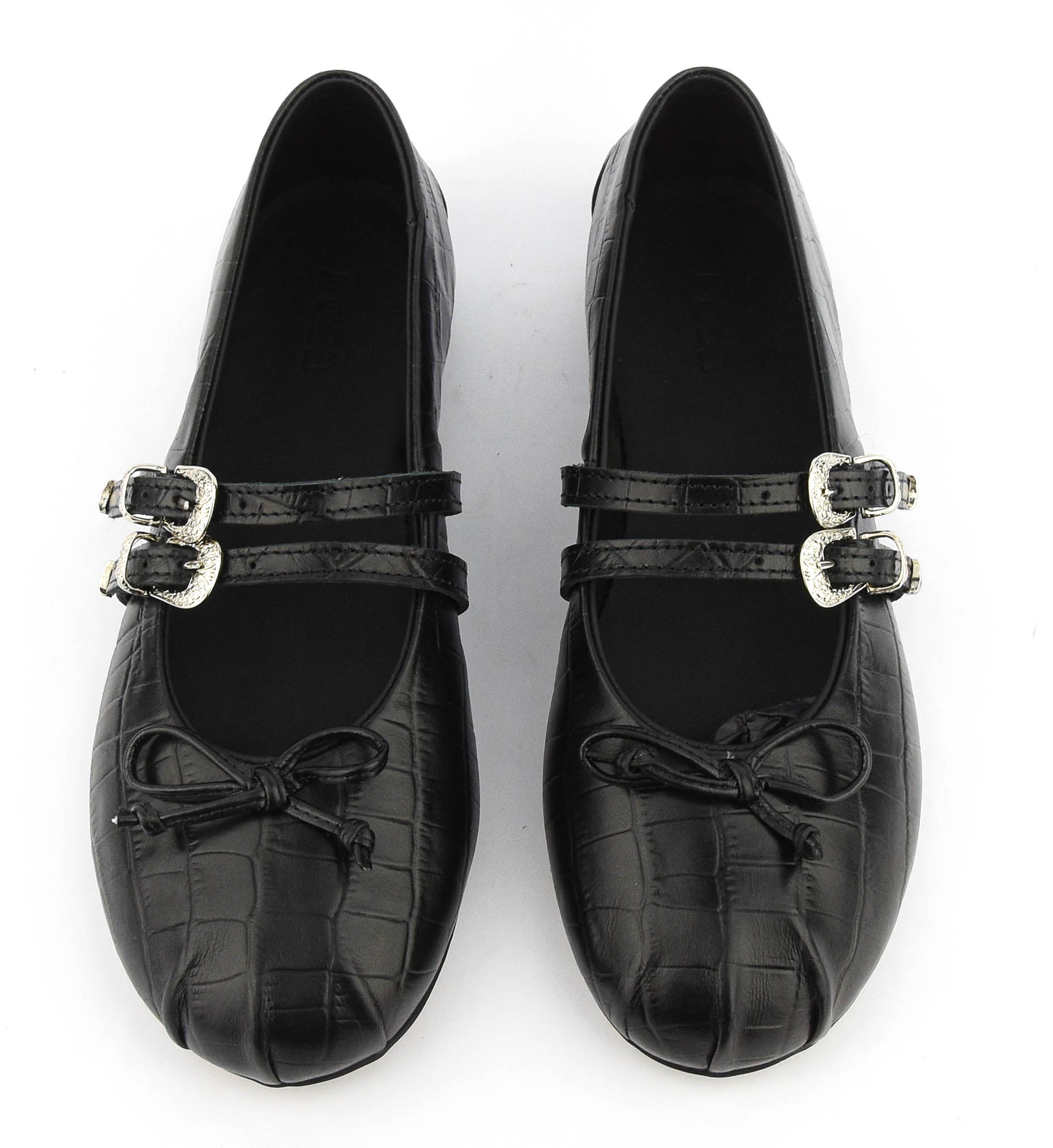 POSA VITA BALLERINA WESTERN CROCO BLACK
