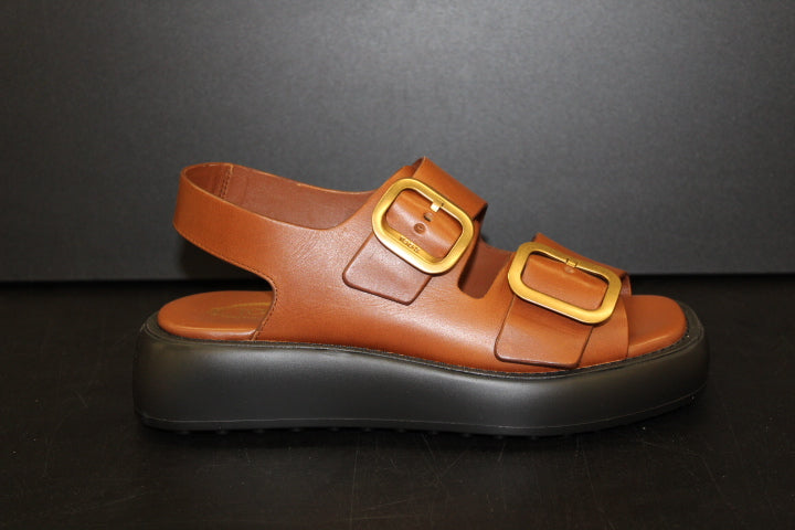 TODS LEATHER SANDAL TAN