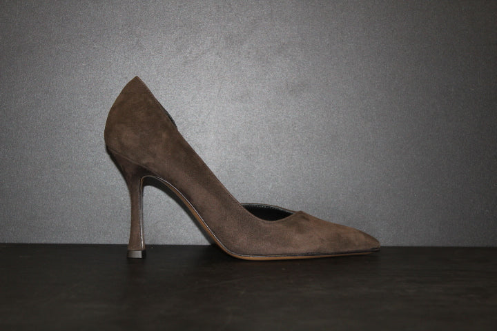 PAULWARMER D'ORSAY PUMP BROWN SUEDE