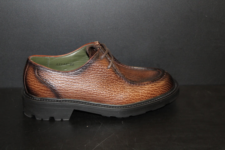 PAUL WARMER CLASSIC DERBY SHOES SHARK BROWN