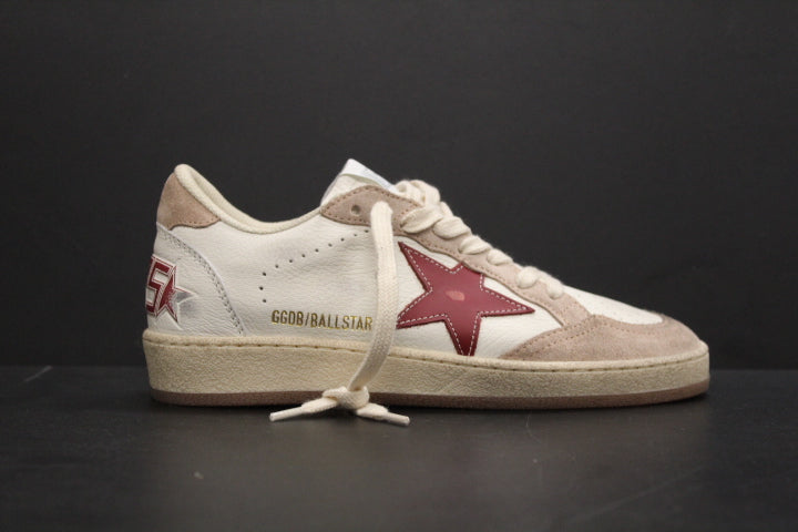 GOLDEN GOOSE BALLSTAR WHITE RED PINK