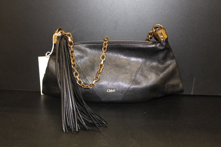 CHLOE FOULARD SHOULDER BAG BLACK SMALL