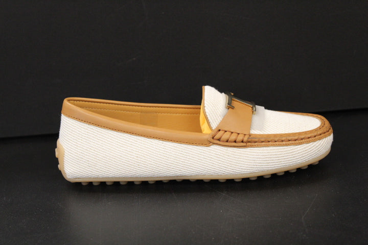 TOD'S MOCCASSINE WHITE TAN