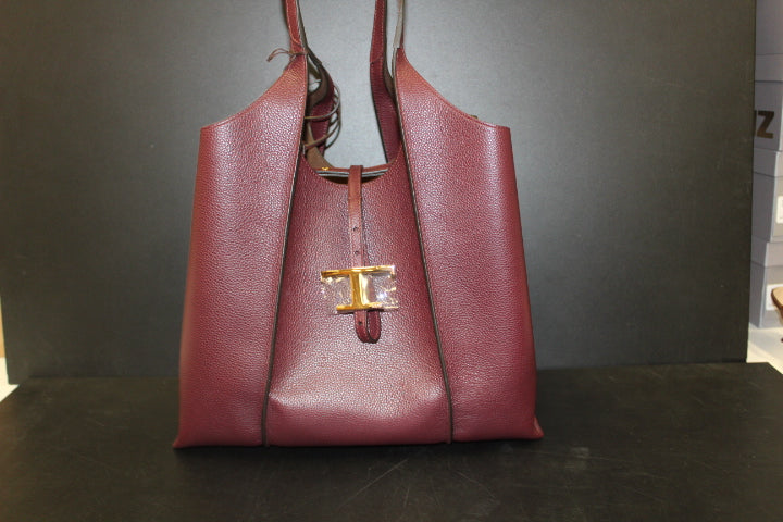 TODS T TIMELESS SHOPPING BAG BORDEAUX MEDIUM