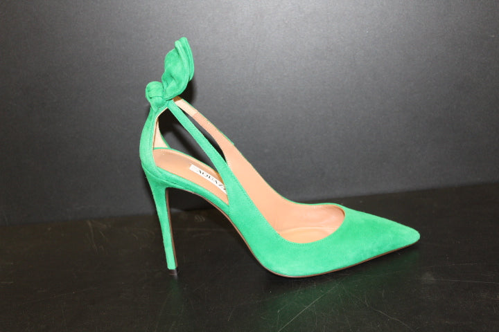 AQUAZZURA BOW TIE PUMP EMERALD 105