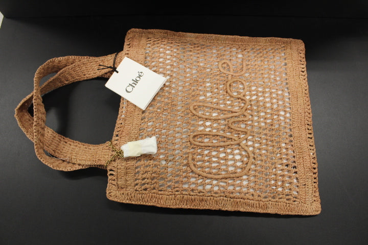 CHLOE SUMMER BANANA TOTE BAG SUMMERY BEIGE