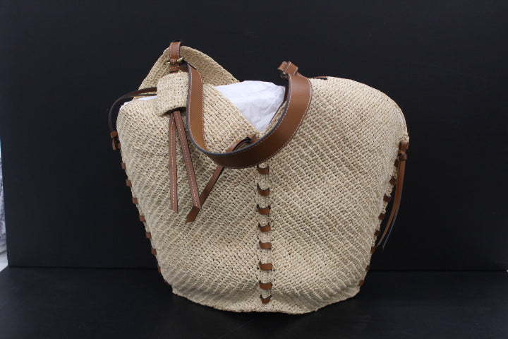 ISABEL MARANT TAMPA RAFFIA SHOULDER BAG