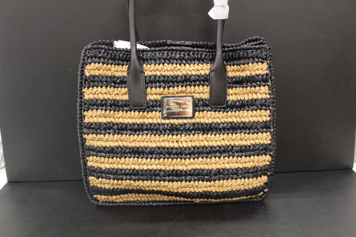 ROBERTO FESTA RAFFIA BAG BLACK NATUREL