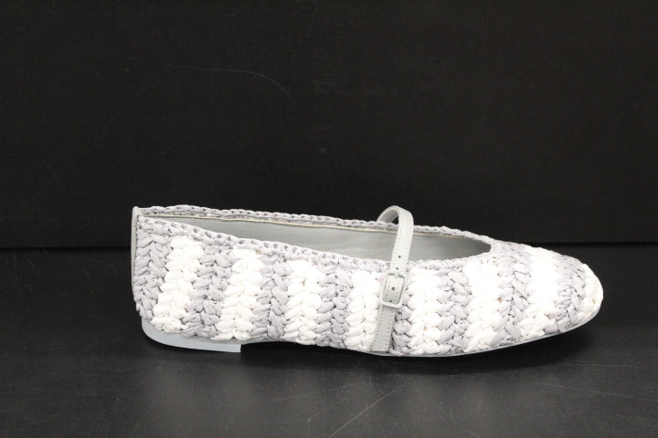 ROBERTO FESTA LEROY BALLERINA RAFFIA WHITE GREY