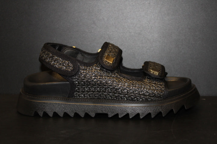 MAKRIS VELCRO SANDAL BLACK