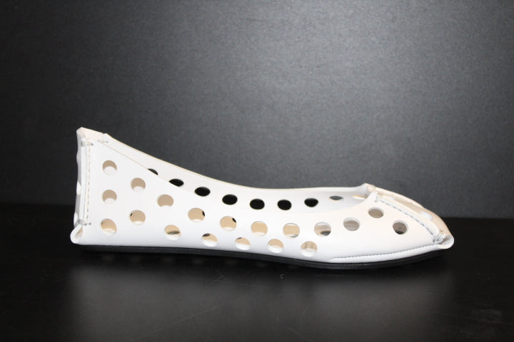 ALAIA PERFO BALLET FLAT BIANCO