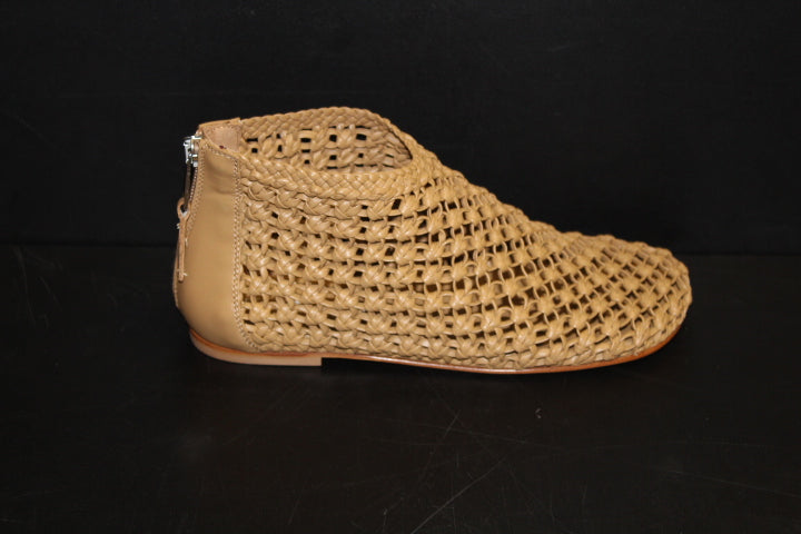 ELENA IACHI CROCHET BOOTIE CAMEL