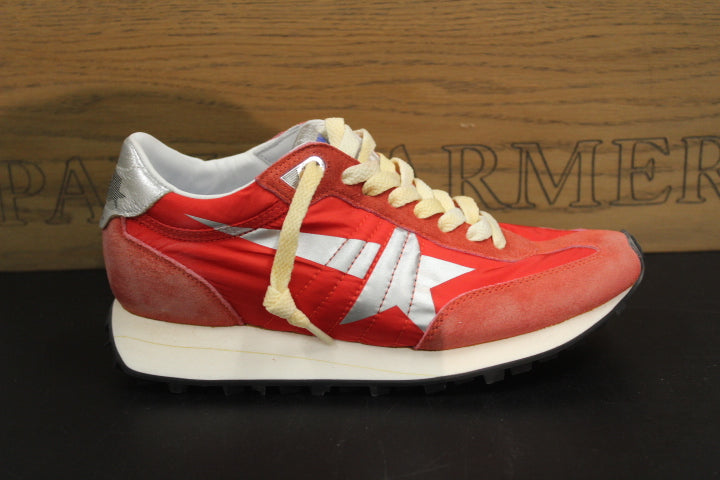 GOLDEN GOOSE RUNNING MARATHON RED SILVER