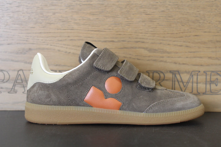 ISABEL MARANT BETH SNEAKER KHAKI ORANGE