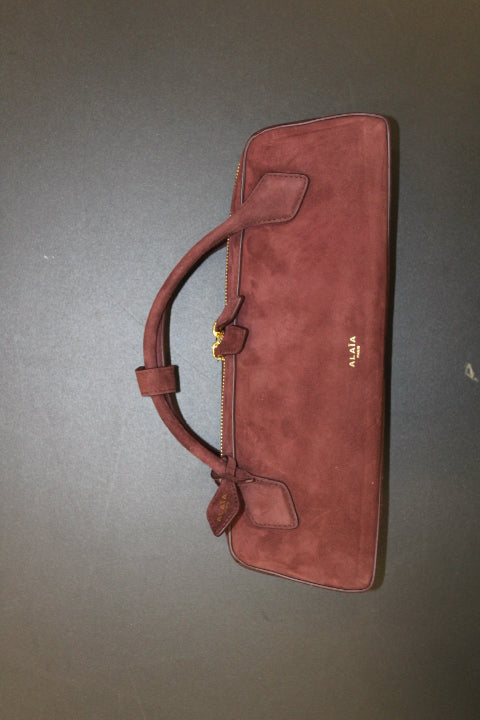 ALAIA LE TECKEL CLUTCH ROUGE GRENAT