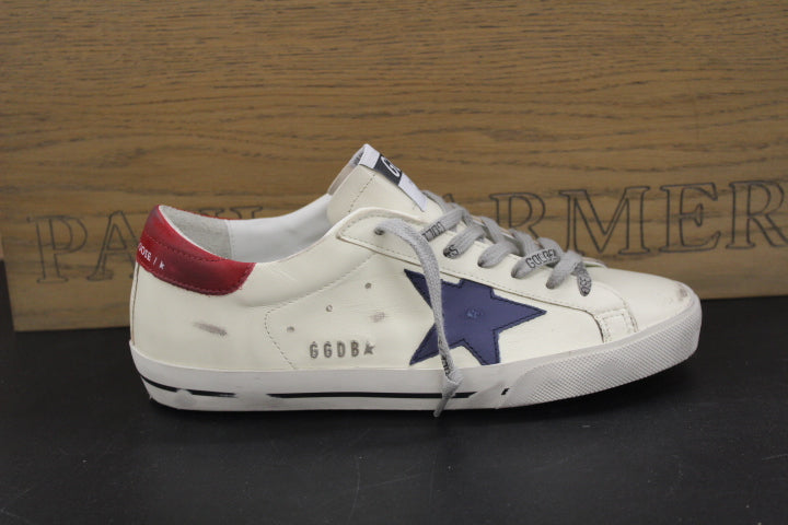 GOLDEN GOOSE SUPERSTAR CLASSIC WHITE/BLUE/RED