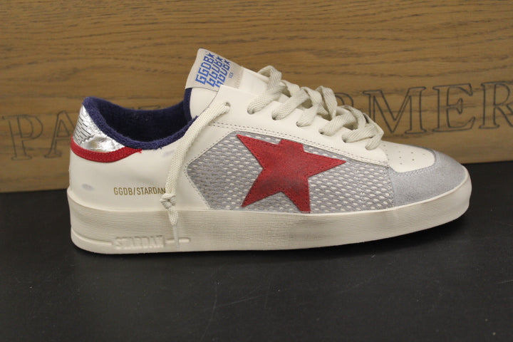 GOLDEN GOOSE STARDAN WHITE GREY RED