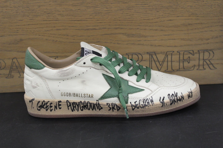 GOLDEN GOOSE BALL STAR WHITE GREEN