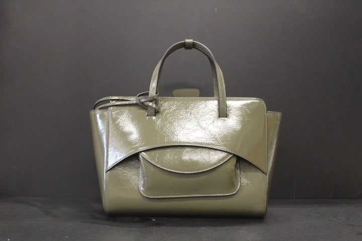 HIDESINS BAG FLAP M AGAVE GREEN