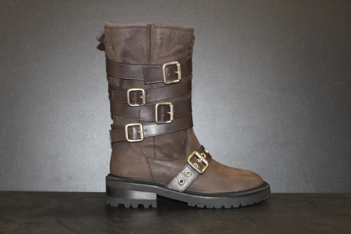 PAUL WARMER MULTI BUCKLE BIKER BROWN