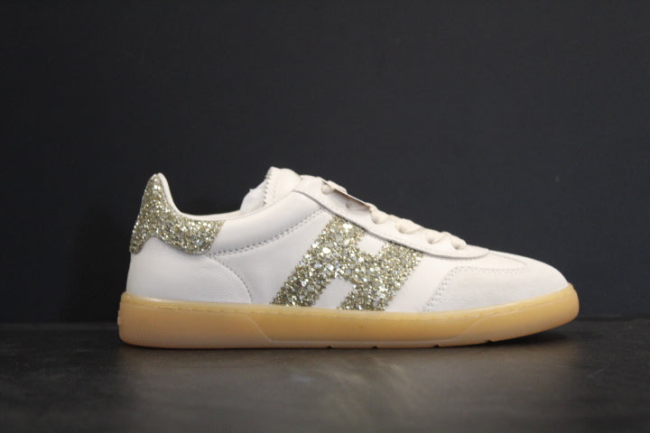 HOGAN COOL SNEAKER OFFWHITE GOLD GLITTER