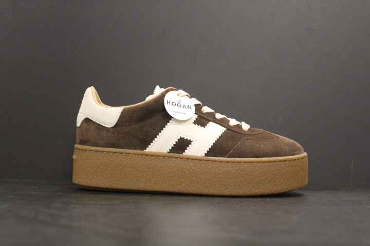 HOGAN PLATFORM SNEAKER BROWN SUEDE