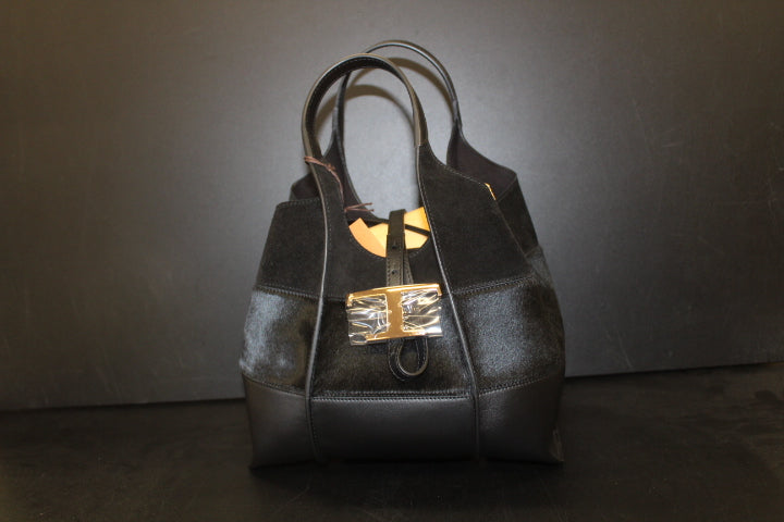 TOD'S T TIMELESS SHOPPING BAG BLACK