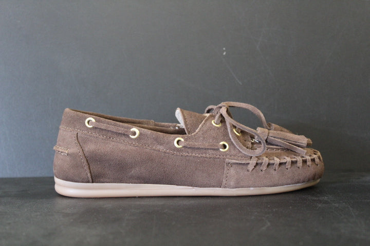 POSA BOAT LOAFER FRINGE DARK BROWN