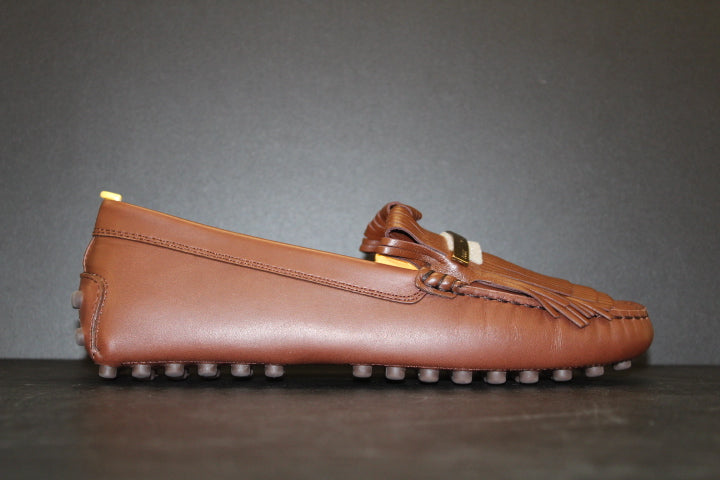 TOD'S  MOCCASINE FRINGES BROWN