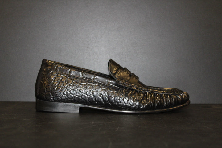 POSA LOAFER WRINKLE CROC BLACK