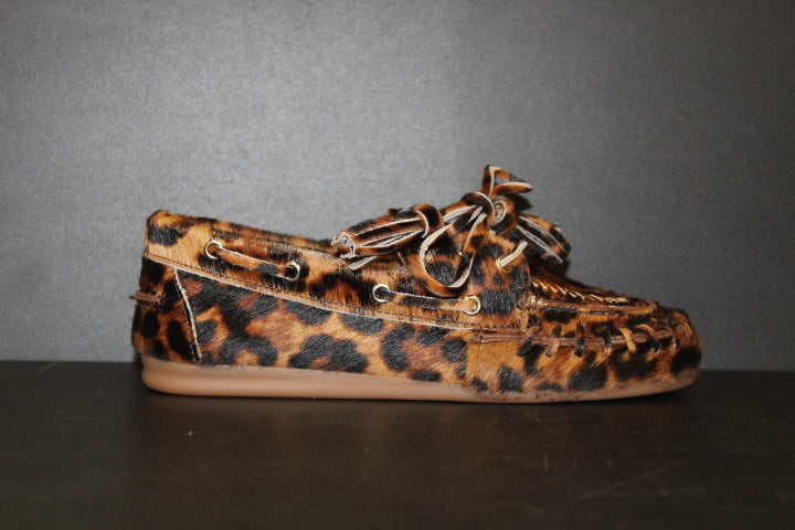 POSA BOAT LOAFER FRINGE LEOPARD