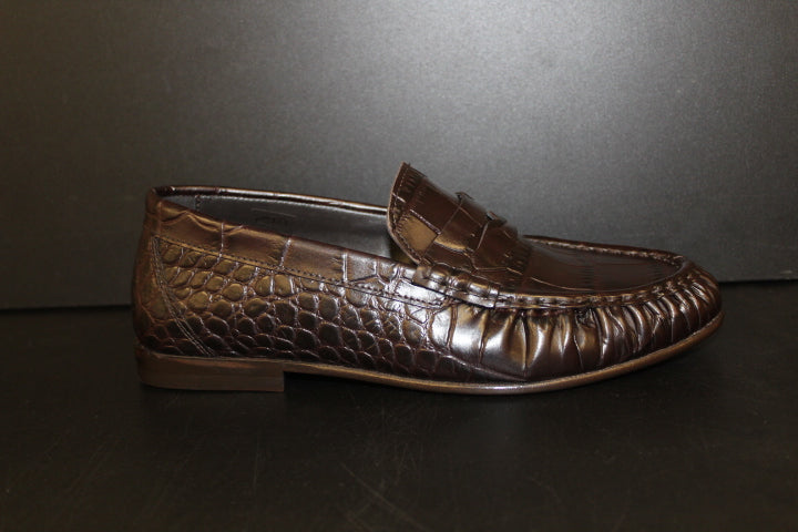 POSA LOAFER WRINKLE CROC BORDEAUX