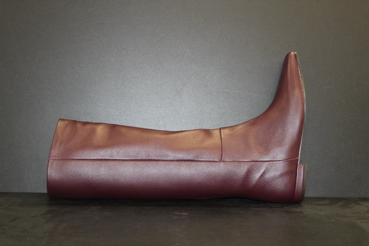 TORAL GIGI LONGBOOT SQUARE FLAT BURGUNDY