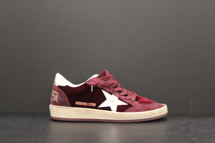 GOLDEN GOOSE BALL STAR VELVET RED